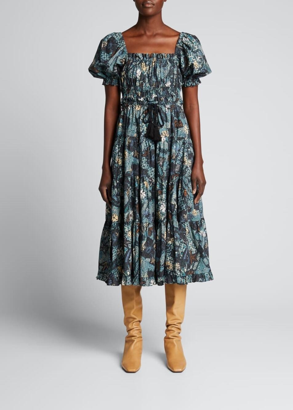 Ulla Johnson Illia Printed Poplin Dress 10